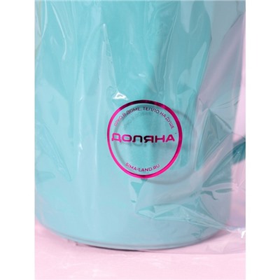 Кружка пластиковая Доляна «Грани», 350 мл, цвет бирюзовый