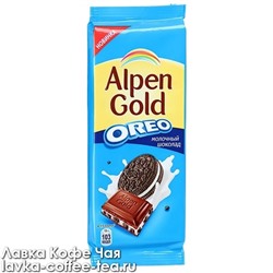 шоколад Альпен Голд молочный с печеньем Oreo 90 г.