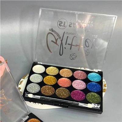 Набор теней-глиттеров для век Sabbi Extra Shimmer Gel Glitter Eyeshadow 2х15 colors