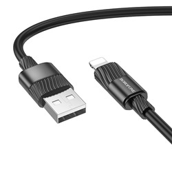 Кабель USB - Apple lightning Borofone BX106  100см 2,4A  (black)