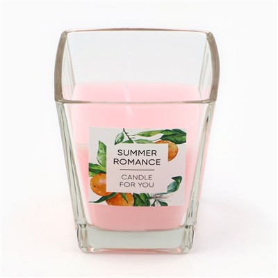 Свеча интерьерная в стакане "Summer romance", аромат дыня,  6,8 х 8 см