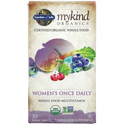 Garden of Life, MyKind Organics, Women's Once Daily Multivitamin, 30 Vegan Tablets