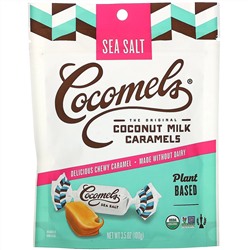 Cocomels, органическая карамель из кокосового молока с морской солью, 100 г (3,5 унции)