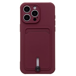 Чехол-накладка - SC304 с картхолдером для "Apple iPhone 15 Pro Max" (bordo) (228134)