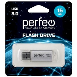 USB3.0-флеш-накопитель Perfeo 32GB C14 Silver metal series