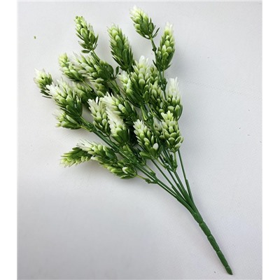 Хмель, белое декоративное растение 7 веточек 35см, пластик