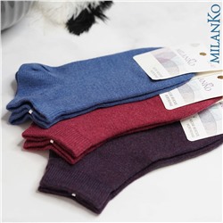 Женские шерстяные укороченные носки (цветные) MilanKo N-306