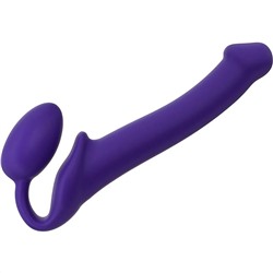 Фиолетовый безремневой страпон Silicone Bendable Strap-On - size M