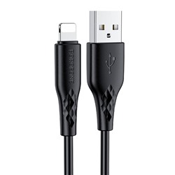 Кабель USB - Apple lightning Borofone BX48  100см 2,4A  (black)