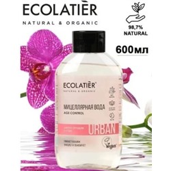 ECOLATIER Мицеллярная вода для снятия макияжа Цветок орхидеи и роза 600 мл 843506