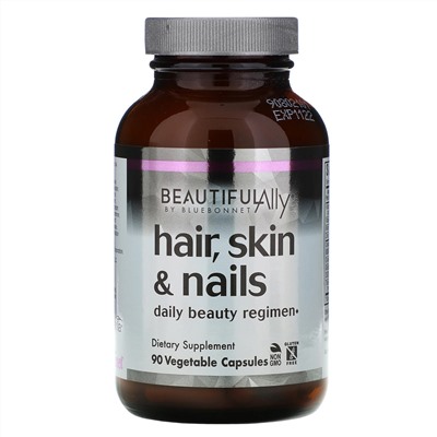 Bluebonnet Nutrition, Beautiful Ally, добавка для волос, кожи и ногтей, 90 растительных капсул
