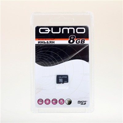 Карта флэш-памяти MicroSD  8 Гб Qumo без SD адаптера (class 4)