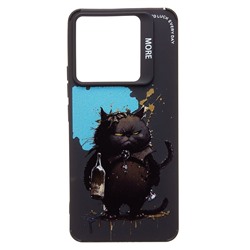 Чехол-накладка - SC335 для "Xiaomi Redmi Note 13 Pro 5G " (черный кот) (black) (233088)