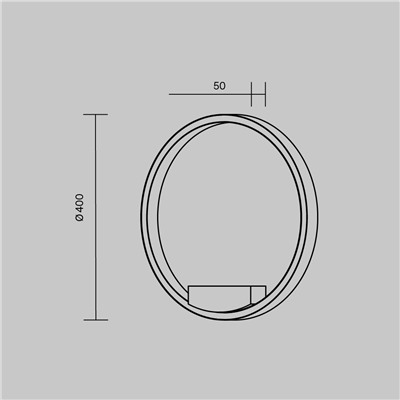 Настенный светильник (бра) Rim MOD058WL-L25BK. ТМ Maytoni