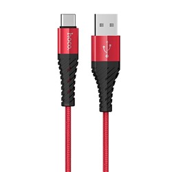 Кабель USB - Type-C Hoco X38 Cool Charging (25 см) (red)