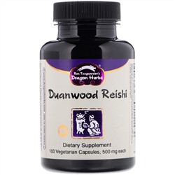 Dragon Herbs, Duanwood Reishi, 500 мг, 100 вегетарианских капсул