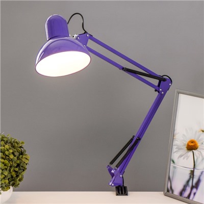 Настольная лампа "Джуни" Е27 40Вт фиолетовый 16х16х90 см RISALUX