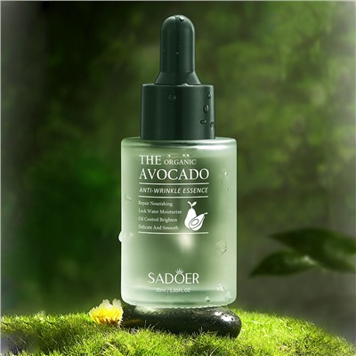 Увлажняющая сыворотка для лица с экстрактом Авокадо SADOER The Organic Avocado Anti-Wrinkle Essence, 30 мл.