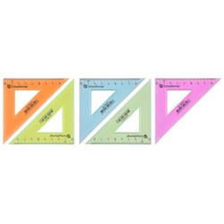Треугольник  9 см х 45 градусов 08.22.11 прозрачный цветной SchoolФормат