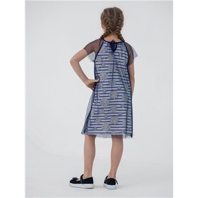 Платье для девочки Cherubino CSKG 63082-41-311 Темно-синий