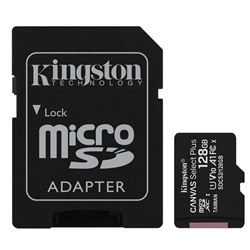 Карта флэш-памяти MicroSD 128 Гб Kingston Canvas Select Plus UHS-1, A1+ SD адаптер