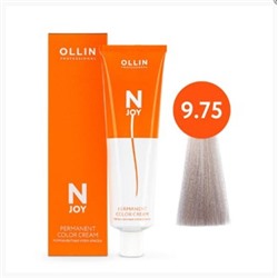 OLLIN "N-JOY" 9/75 – блондин коричнево-махагоновый, перманентная крем-краска для волос 100мл