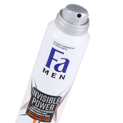 Дезодорант Fa Men Xtreme Invisible Power, аэрозоль, 150 мл