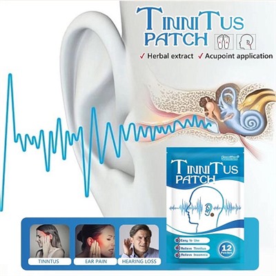 Пластырь для снятия головной боли и шума в ушах 12шт TinniTus Patch