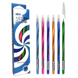 Ручка шариковая LINC "Candy Glow" длина 18 см,  синяя 0.7мм 7008LN LINC