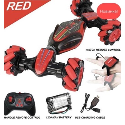 Машинка перевертыш Weishengda RC Stunt Car Red 42 см муз/свет вращение 360. движение боком. управлен