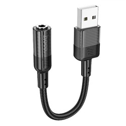 Адаптер Hoco LS37 Spirit USB to 3.5mm (black)