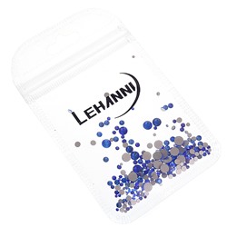 Lehanni, Стразы разных размеров синие, 250 штук
