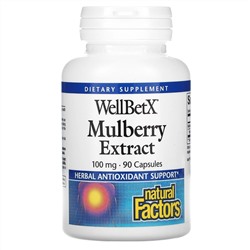Natural Factors, WellBetX, мультиягодный экстракт, 100 мг, 90 капсул