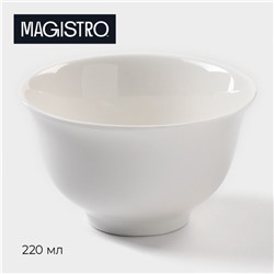 Салатник фарфоровый Magistro «Кувшинка Бланш», 220 мл, d=10 см, цвет белый