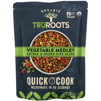 TruRoots, Organic, Vegetable Medley, Quinoa & Brown Rice Blend, 8.5 oz (241 g)