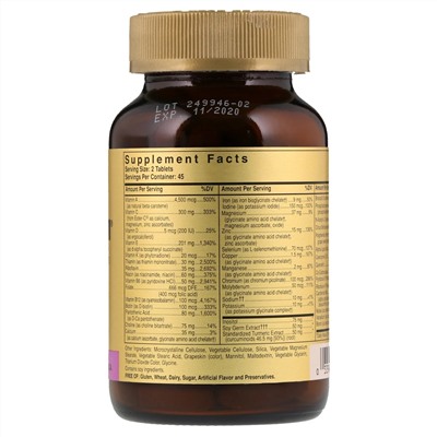 Solgar, Omnium, фитонутриентный комплекс витаминов и минералов, 90 таблеток