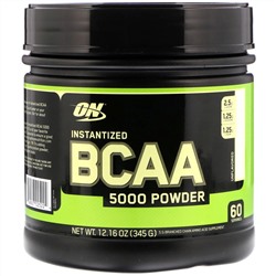 Optimum Nutrition, BCAA 5000, растворимый порошок, без добавок, 345 г (12,16 унции)