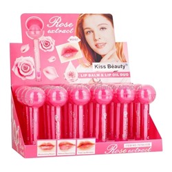 Бальзам-масло для увеличения объема губ Kiss Beauty Plumping Lips Moisturizing Hydrating Lollipop 2в1 (125)