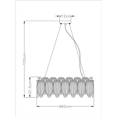 Подвесная люстра Arte Lamp EVIE A4052SP-8SG