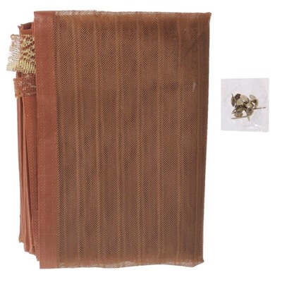Сетка антимоскитная для дверей, 90 × 210 см, на магнитах, цвет коричневый