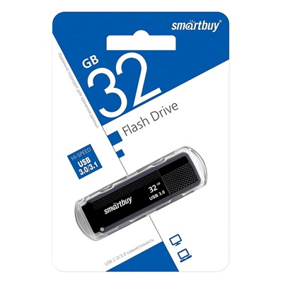 Флэш накопитель USB 32 Гб Smart Buy Dock 3.0 (black)