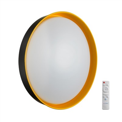 7711/EL COLOR SN 102 Светильник пластик/желтый LED 70Вт 3000-6000К D500 IP43 пульт ДУ TUNA YELLOW