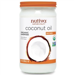 Nutiva, Органическое кокосовое масло, рафинированное, 23 жидких унций (680 мл)