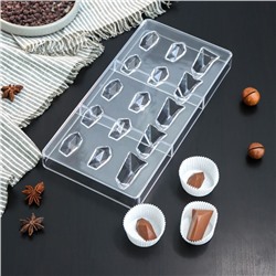 Форма для шоколада и конфет KONFINETTA «Драгоценные камни», 33×16,2 см, 16 ячеек, (2,5×3/4,5 см)
