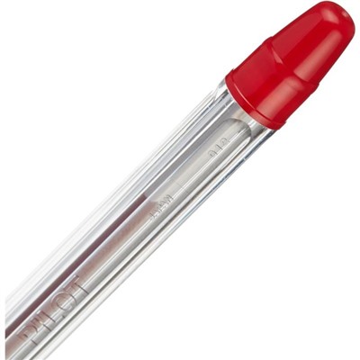 Ручка шариковая Pilot BPS-GP, резиновый упор, 0.7мм, масляная основа, стержень красный