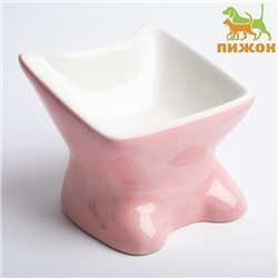 Миска керамическая "Кити" 150 мл, 21 х 10,5 см, розовая