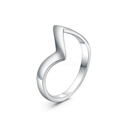 Кольцо на фалангу из родированного серебра