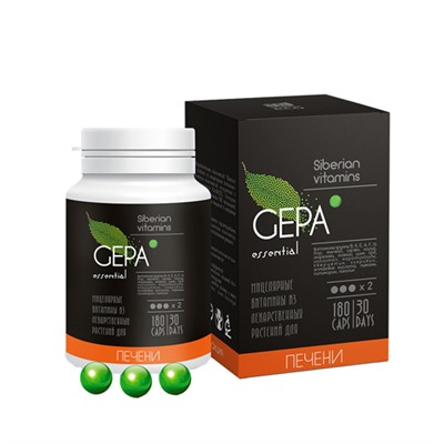 Витаминный комплекс "Gepa essential", для печени Сиб-КруК, 180 шт