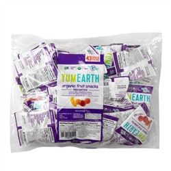 YumEarth, органические фруктовые снеки, любимое ассорти, 43 упаковок, 19,8 г (0,7 унции) в каждой