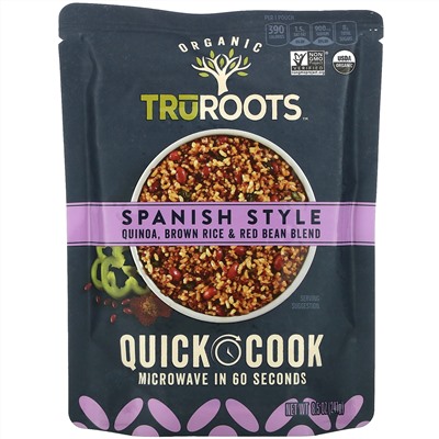 TruRoots, Organic, Spanish Style, Quinoa, Brown Rice & Red Bean Blend, 8.5 oz (241 g)